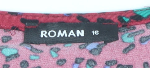 Roman Women’s Multicoloured Animal Print Dress, Size 16