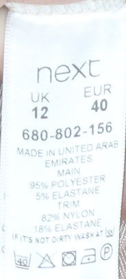 Next Women's Beige Fit & Flare Dress Size 12