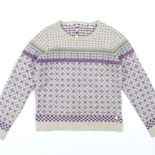 Weird Fish Women's Multicoloured Size 12 Pullover Jumper