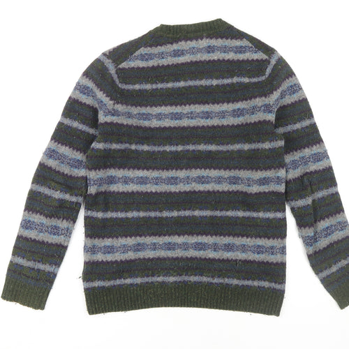 Simon Carter Men's Multicoloured S Striped Pullover Jumper