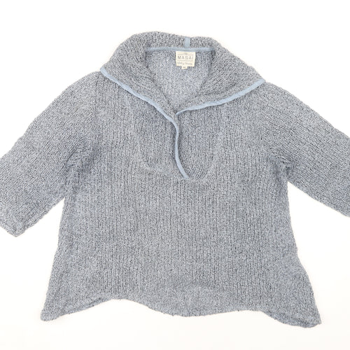 Masai Grey Open-Knit Jumper, Women, Size M