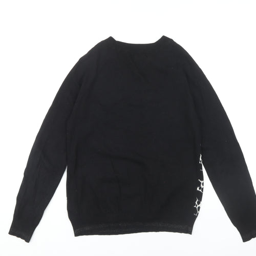 Next Women's Black Animal Print Jumper, Size 10