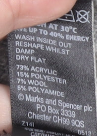 Marks and Spencer Women's Grey Check Long Coat Size L