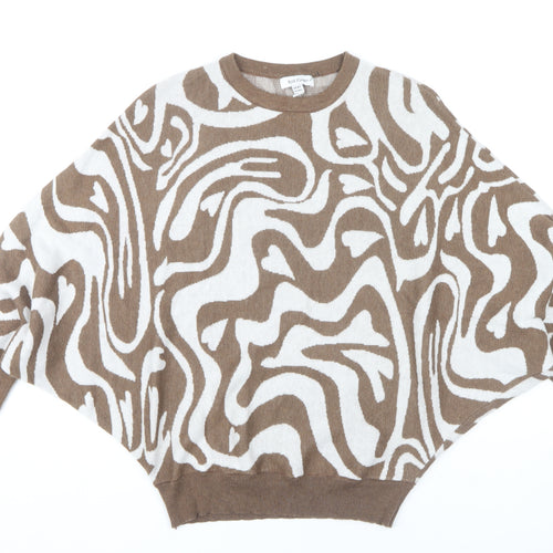 Wild Flower Women's Brown Geometric Jumper M/L