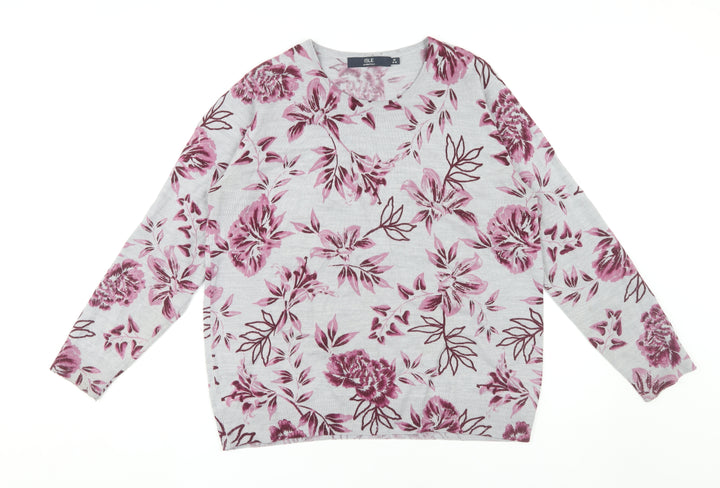 Isle Women's Multicoloured Floral Pullover Jumper M
