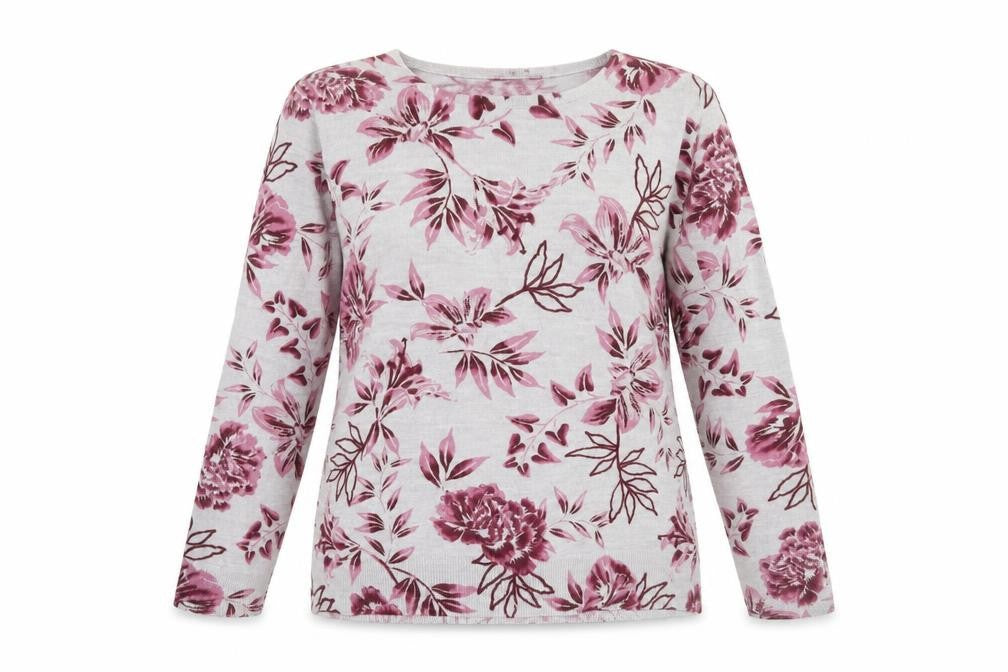 Front view of Isle Women's Multicoloured Floral jumper M