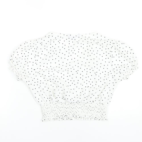 New Look Women’s Polka Dot Cropped Blouse - Size 12