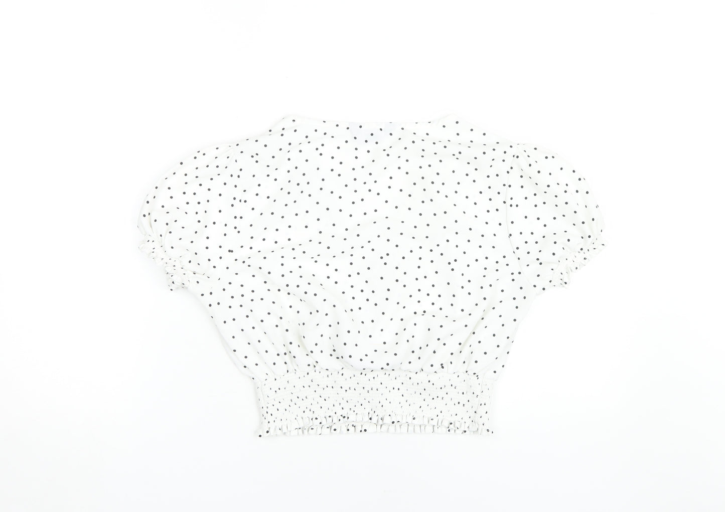 New Look Women’s Polka Dot Cropped Blouse - Size 12