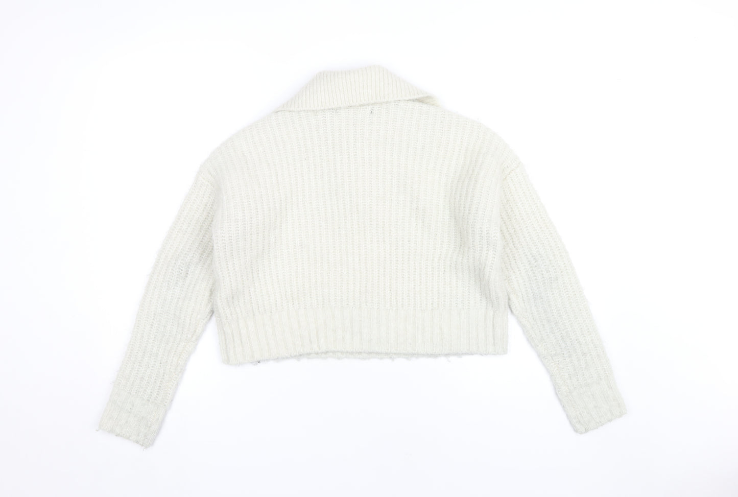 Vero Moda Women's Ivory Henley Knit Jumper XS