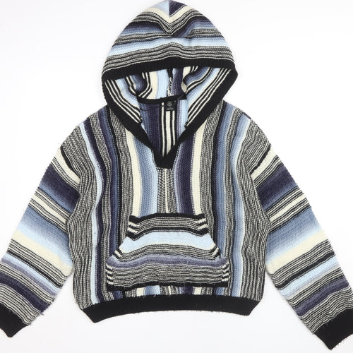Urban Outfitters Multicoloured Chunky Knit Hooded Pullover L
