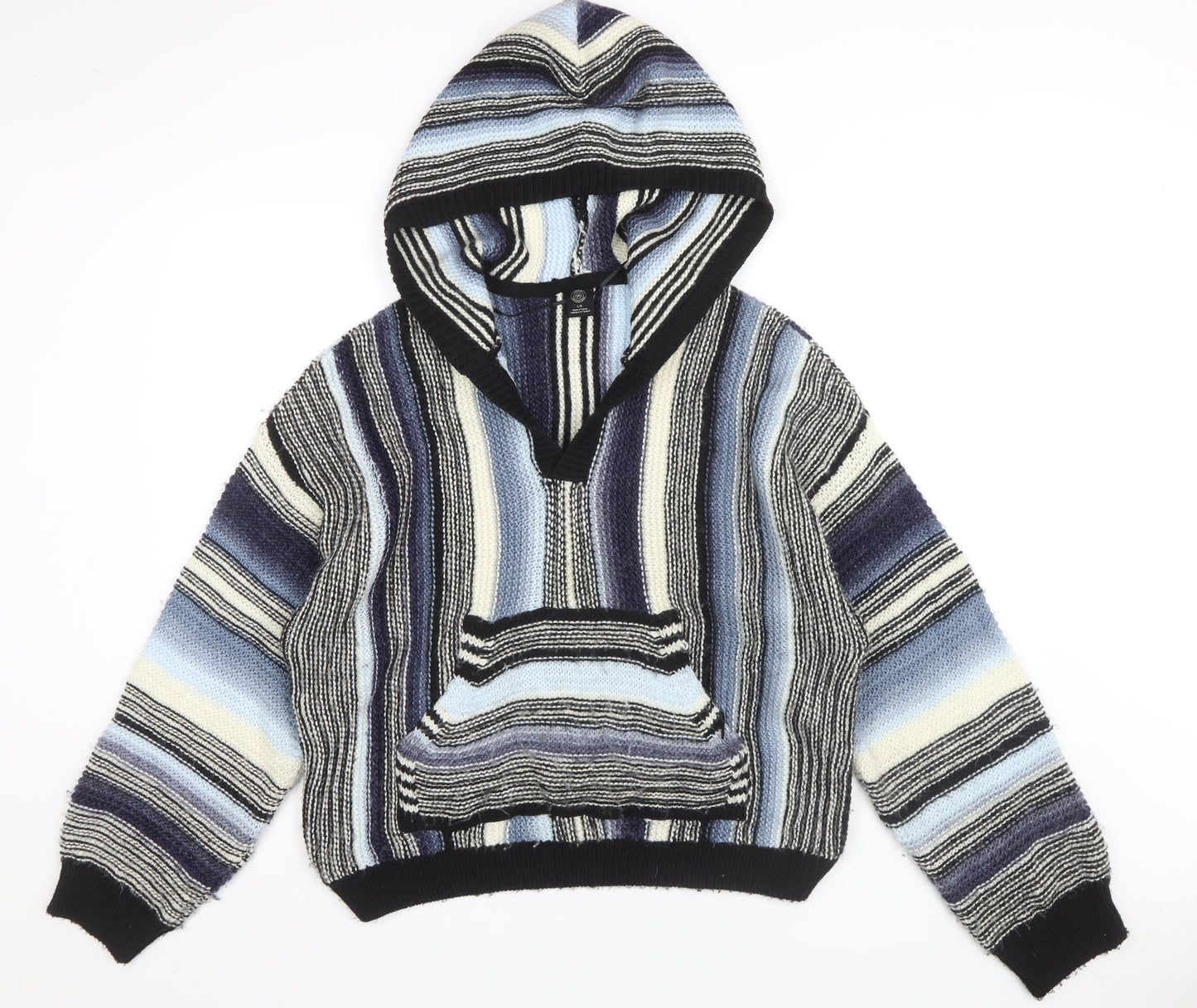 Urban Outfitters Multicoloured Chunky Knit Hooded Pullover L