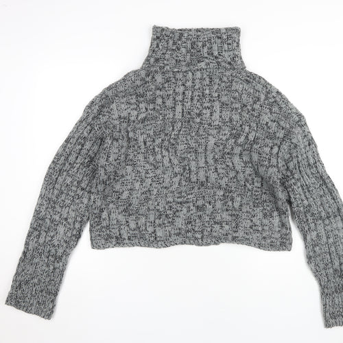Urban Outfitters Women's Grey Roll Neck Pullover Jumper L
