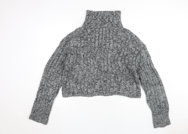 Urban Outfitters Women's Grey Roll Neck Pullover Jumper L