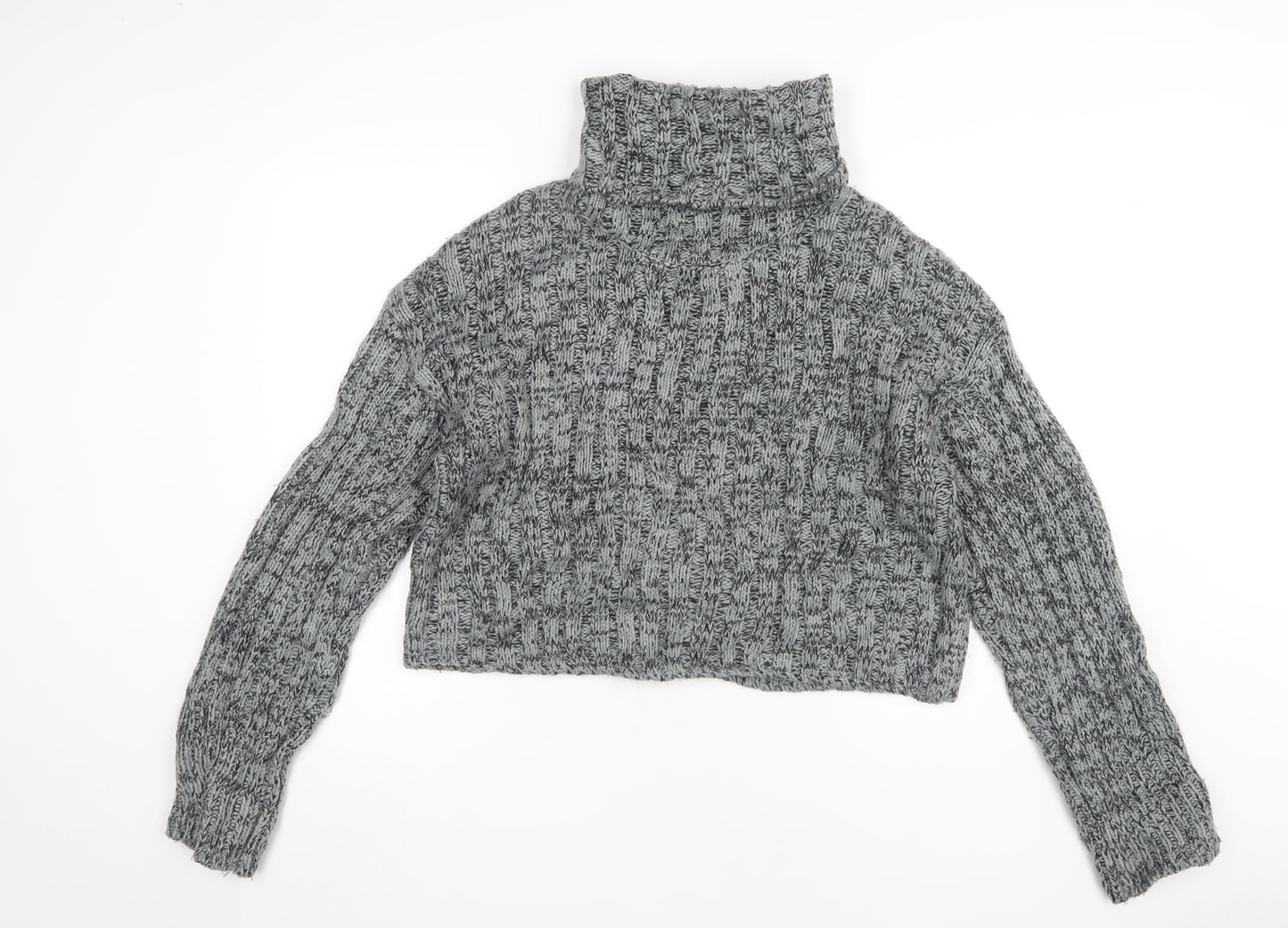 Urban Outfitters Women's Grey Roll Neck Pullover Jumper L