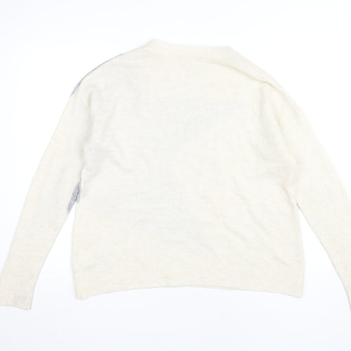 Principles Women's Ivory Geometric Pullover Jumper, Size 8