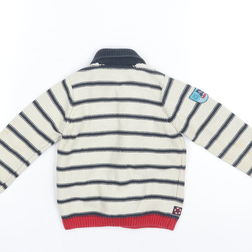 Sergent Major Boys Blue Striped Cardigan, 2 Years, Nautical Style