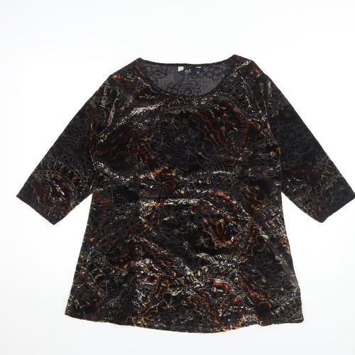 Isle Collection Women's Multicoloured Blouse, Size 14, Velvet
