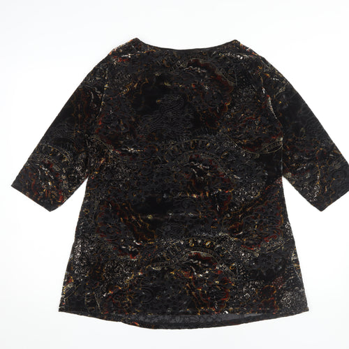 Isle Collection Women's Multicoloured Blouse, Size 14, Velvet