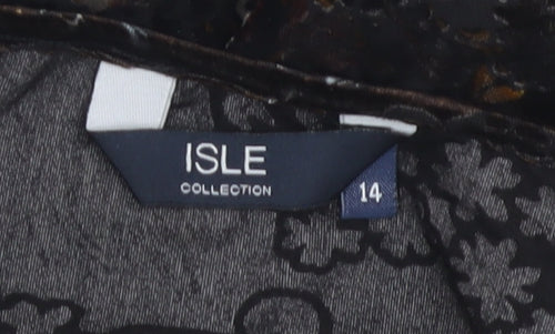 Isle Collection Women's Multicoloured Blouse, Size 14, Velvet