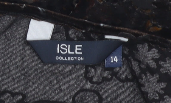 Isle Collection Women's Multicoloured Blouse, Size 14, Velvet