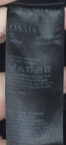 Oasis Women's Black Lace Hem Jumper, S