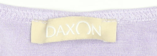 Daxon Women's Purple Beaded Sequin V-Neck Top, Size 18