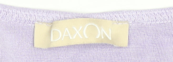 Daxon Women's Purple Beaded Sequin V-Neck Top, Size 18