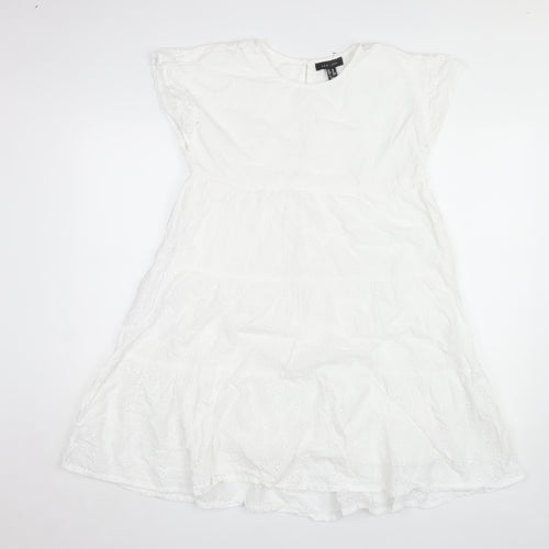 New Look Women's White Cotton Dress Size 10