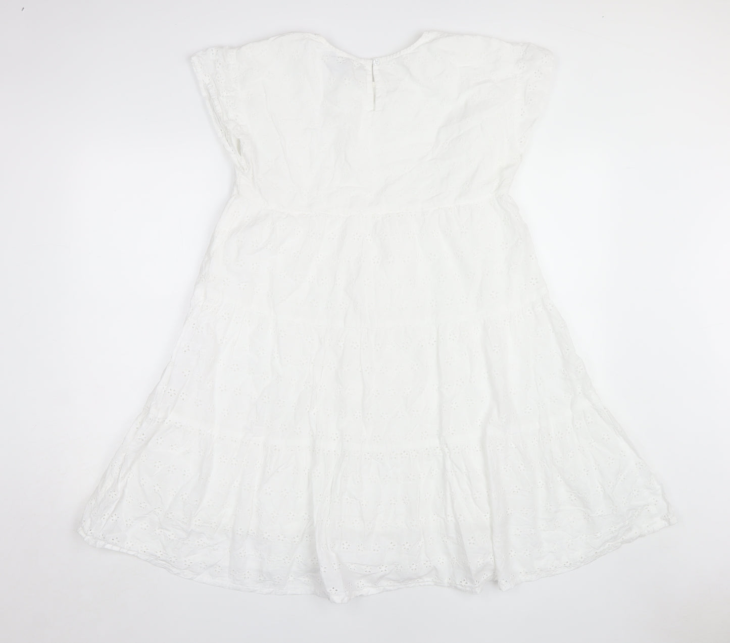 New Look Women's White Cotton Dress Size 10