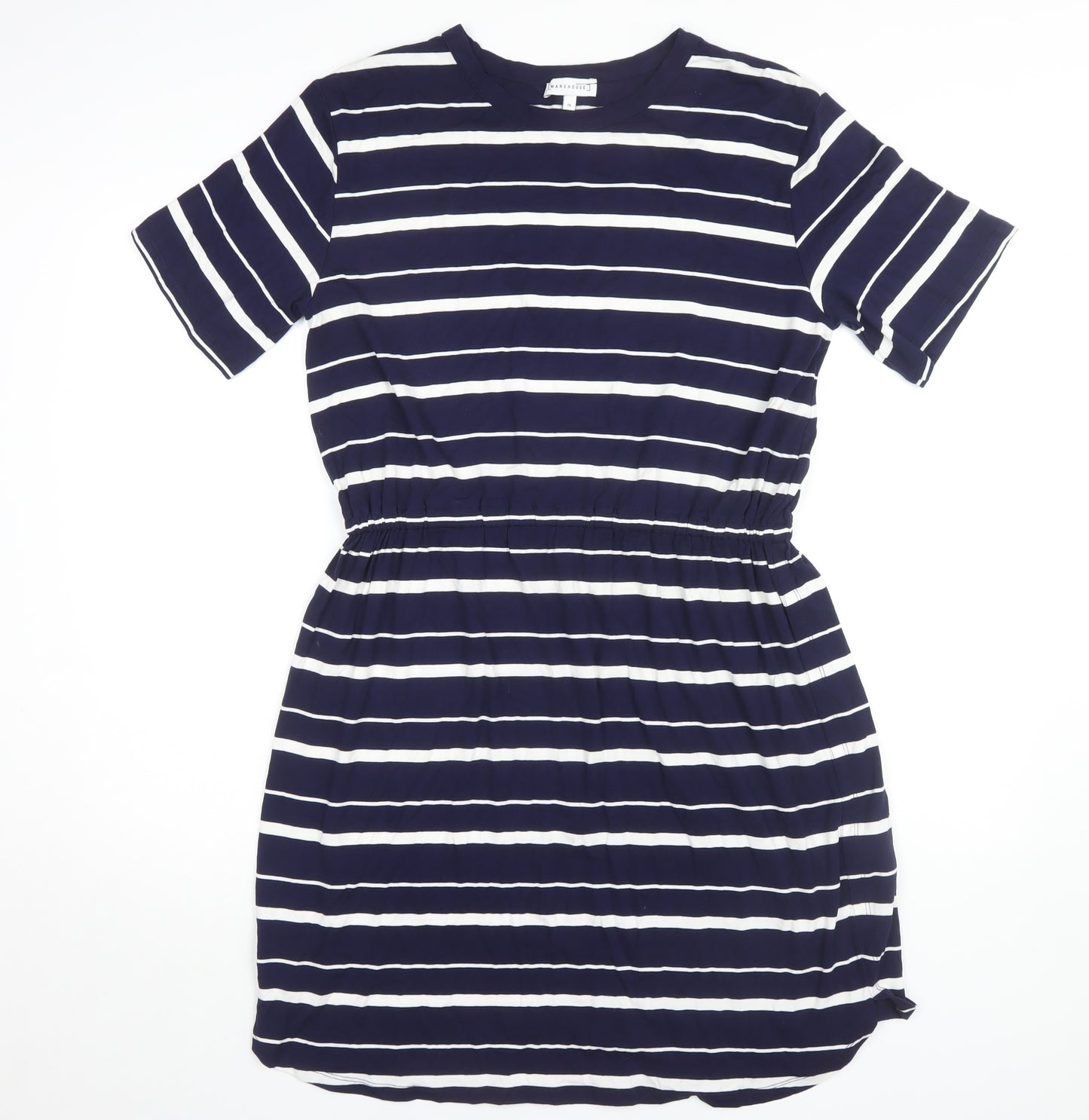 Warehouse Women’s Navy Stripe Dress Size 14