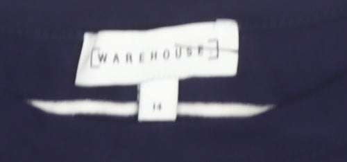 Warehouse Women’s Navy Stripe Dress Size 14
