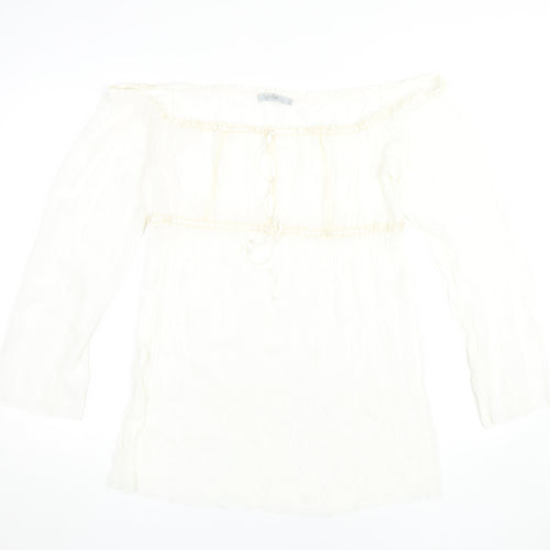 Vila Women's White XL Off the Shoulder Blouse