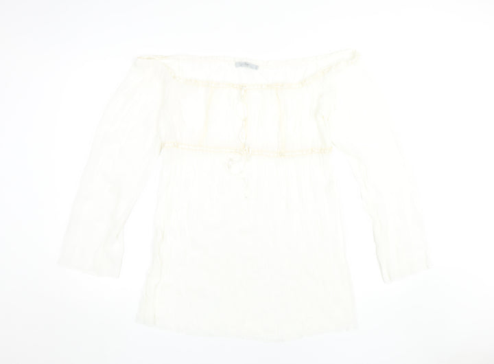 Vila Women's White XL Off the Shoulder Blouse