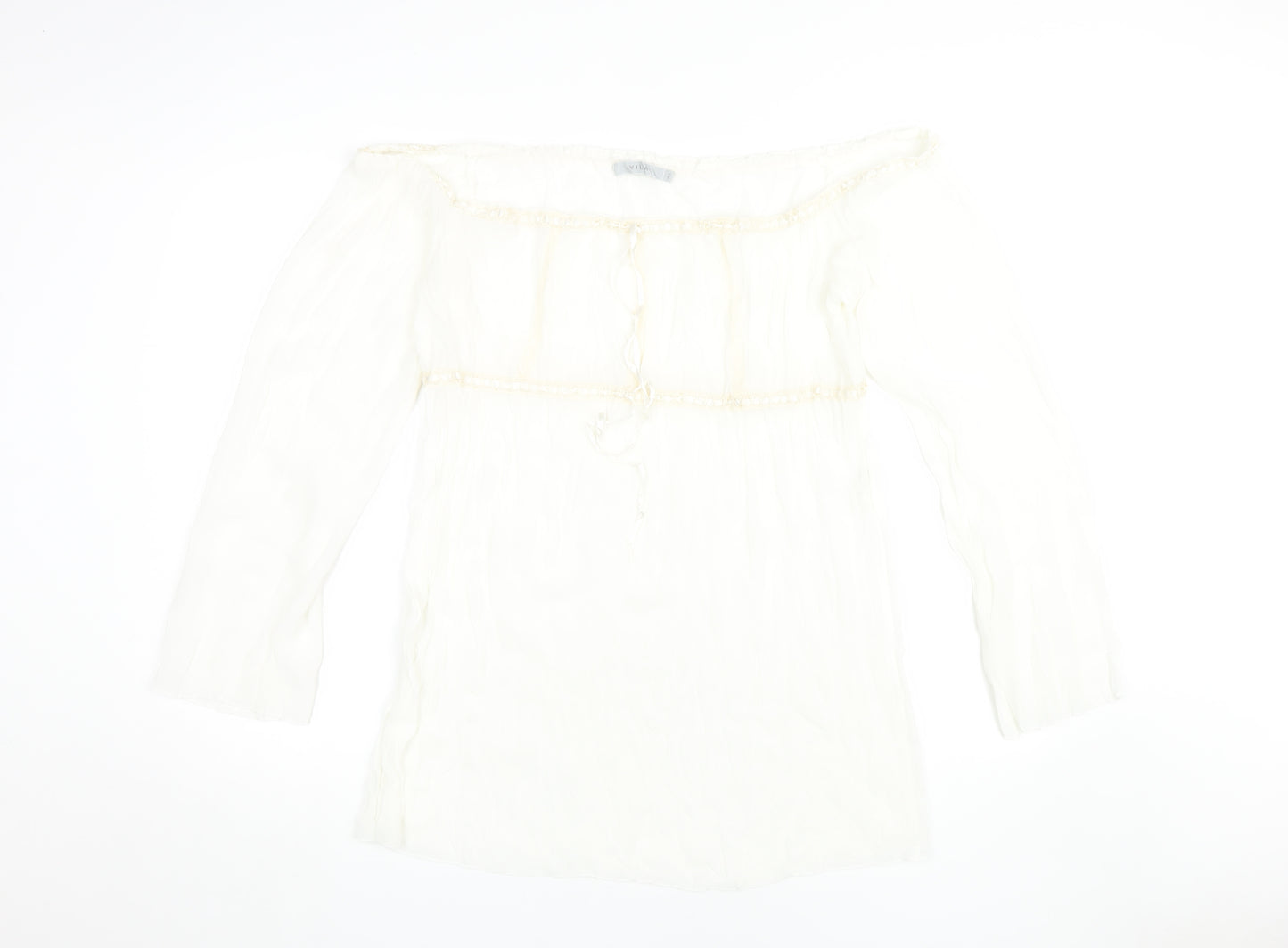 Vila Women's White XL Off the Shoulder Blouse