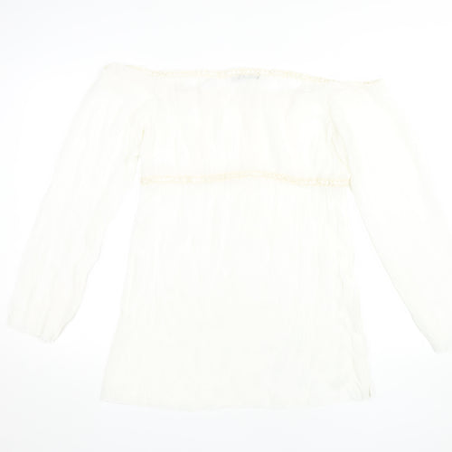 Vila Women's White XL Off the Shoulder Blouse