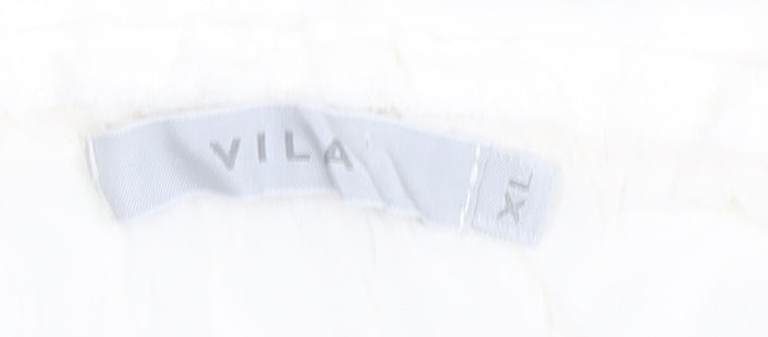 Vila Women's White XL Off the Shoulder Blouse