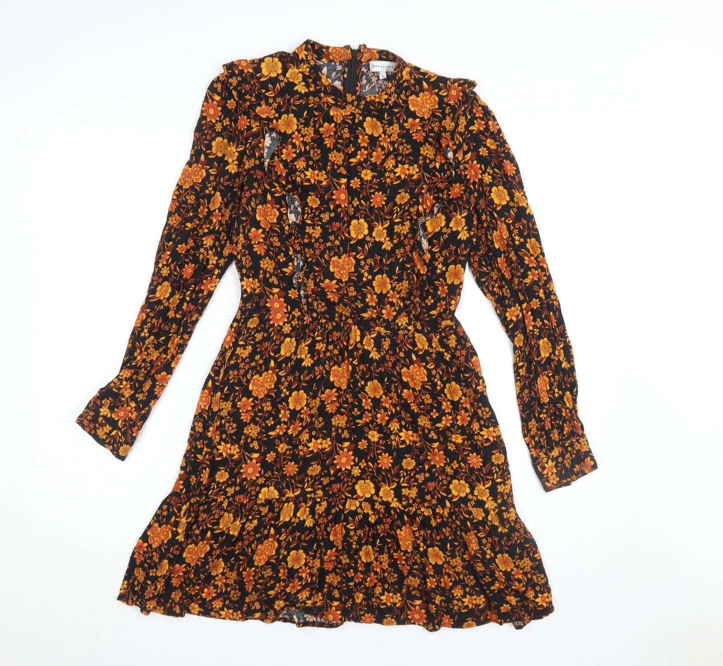 Warehouse Women's Floral Multicoloured Dress Size 6