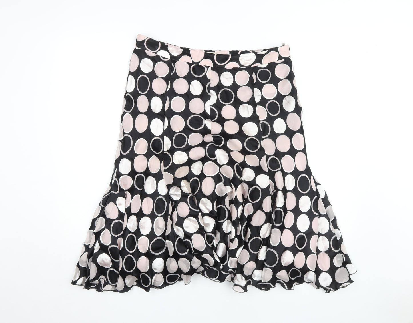 Fenn Wright Manson Women's Black Polka Dot Skirt Size 16