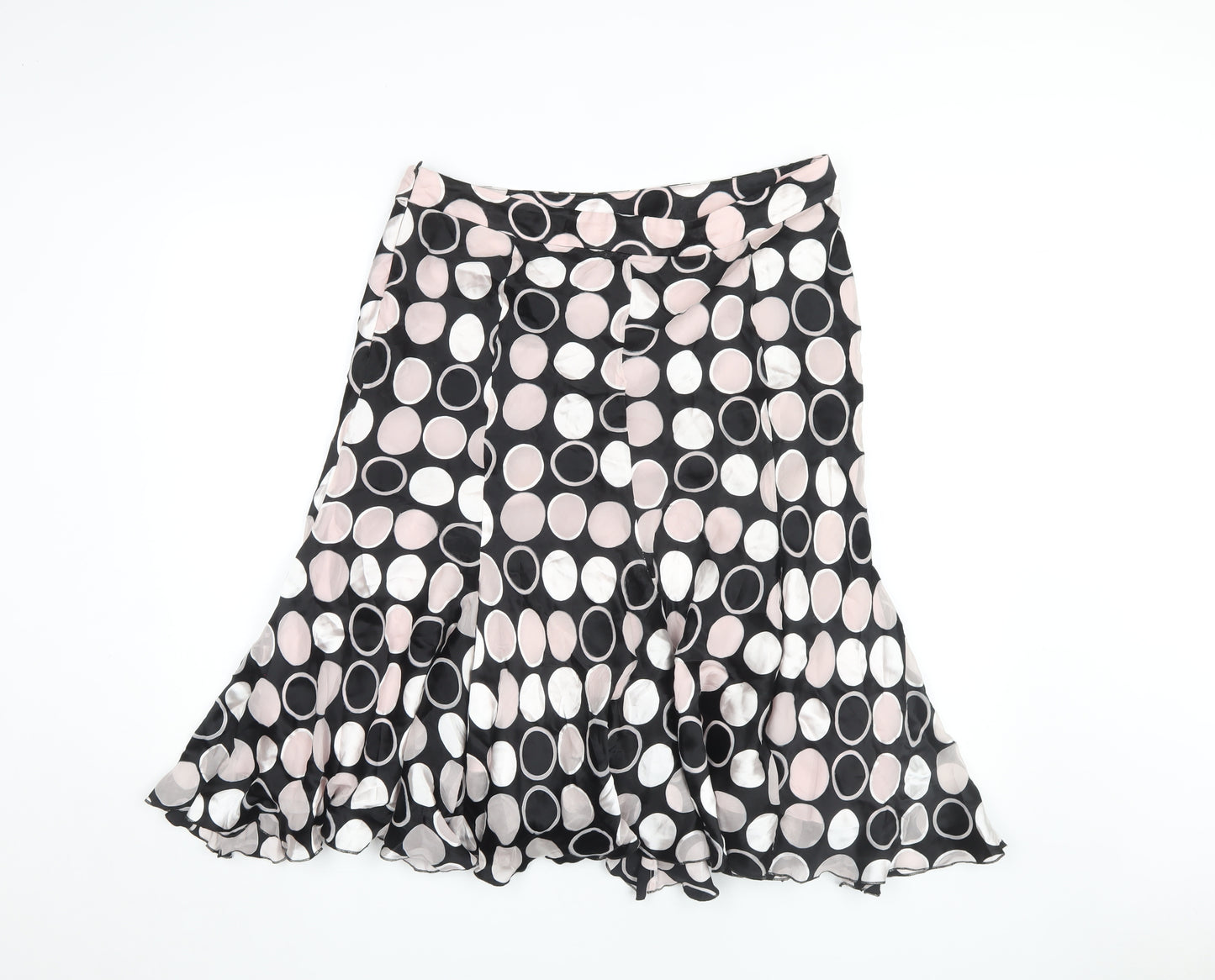 Fenn Wright Manson Women's Black Polka Dot Skirt Size 16