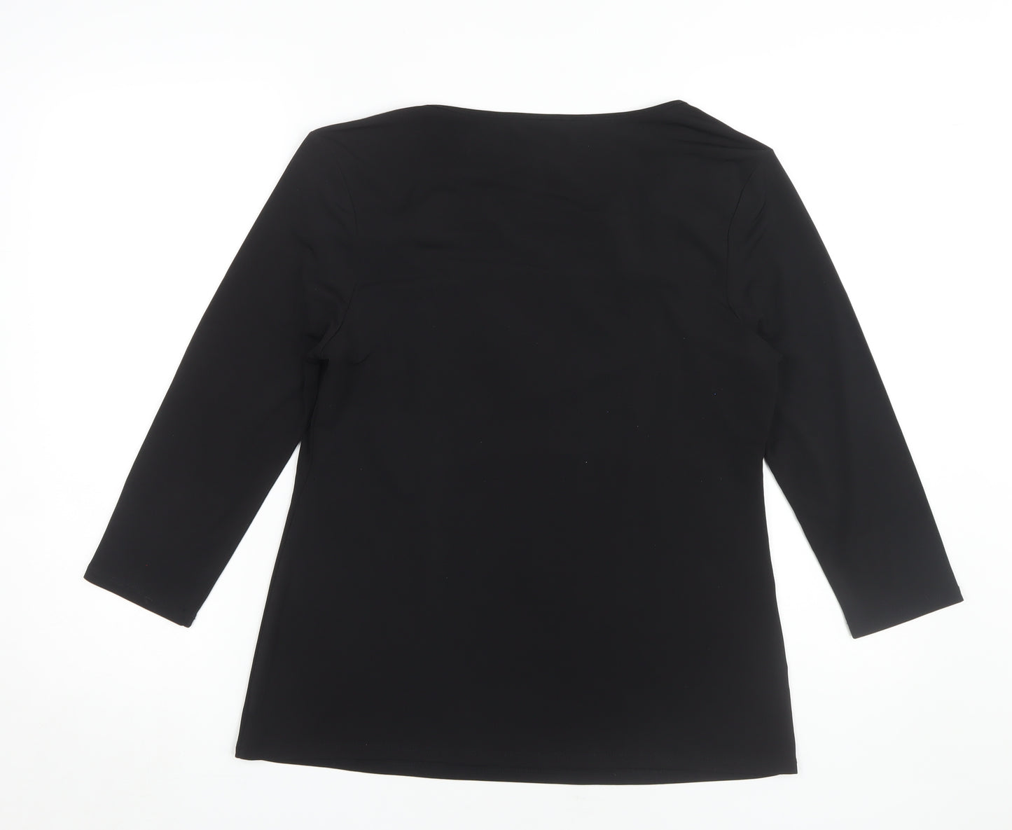 Carmen Marc Valvo Black Cowl Neck Women's Top Size L