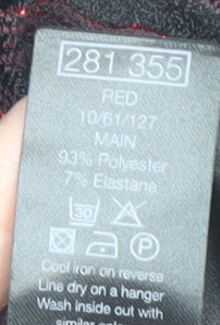 M&Co Women's Red Paisley Dress Size 14