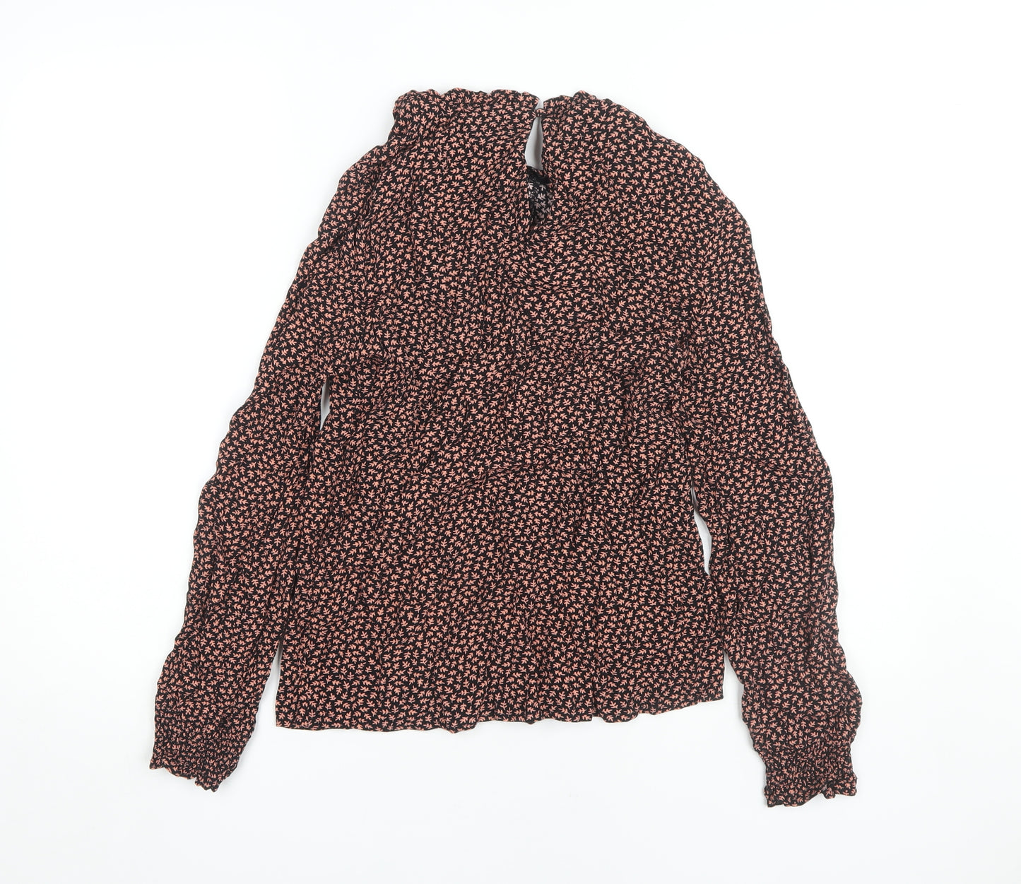 Oasis Women's Black Floral Blouse Size 10