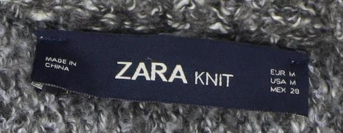 Zara Knit Women’s Grey Open-Knit Cardigan M