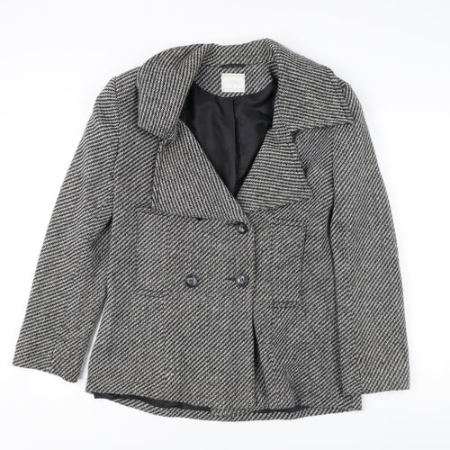 Classics Women's Black Pea Coat Size 14