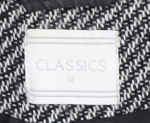Classics Women's Black Pea Coat Size 14