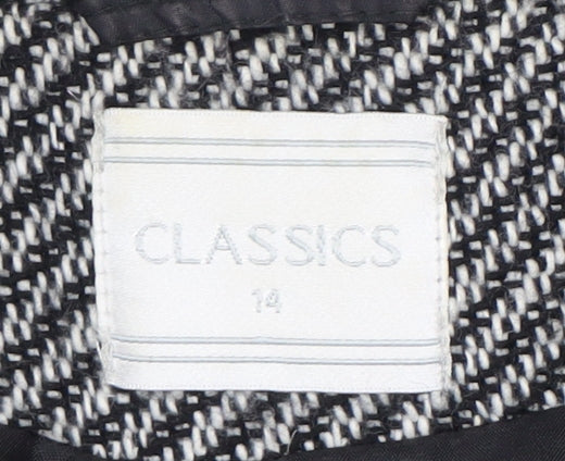 Classics Women's Black Pea Coat Size 14