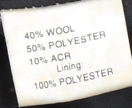 Classics Women's Black Pea Coat Size 14