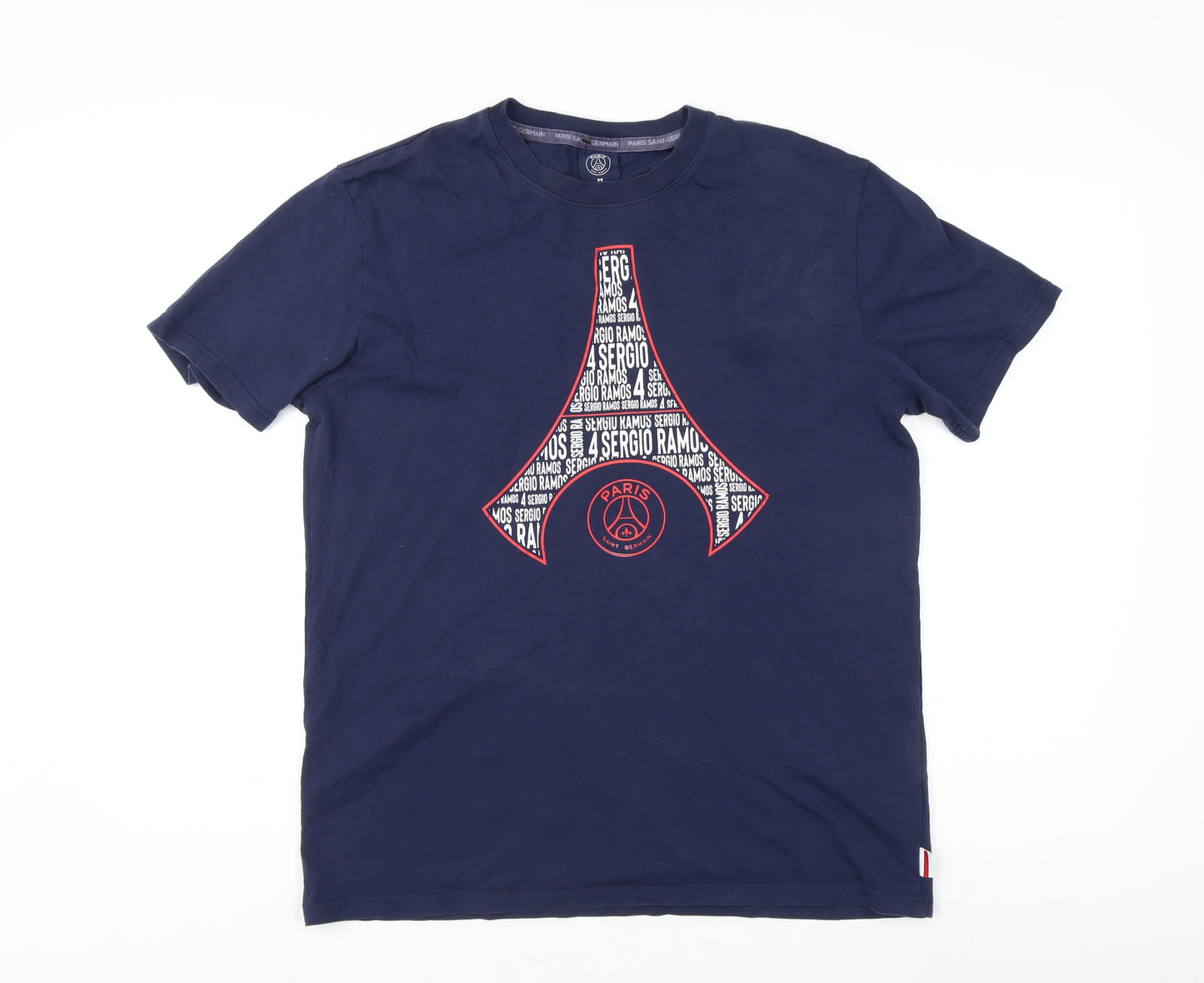 Paris Saint-Germain Men's Blue Graphic T-Shirt Medium
