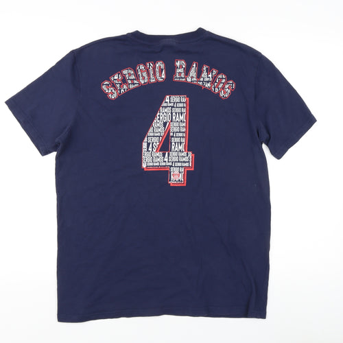 Paris Saint-Germain Men's Blue Graphic T-Shirt Medium