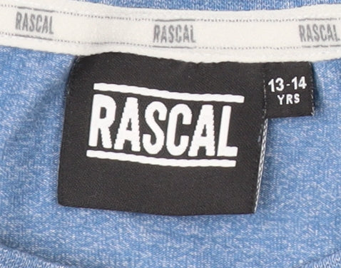 Rascal Boys' Blue T-Shirt, 13-14 Years, Logo Accent